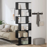 Book Cabinet Black Oak 70 x 24 x 193.5 cm Engineered Wood 869253