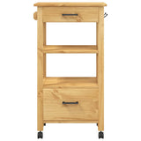 Kitchen Trolley MONZA 48x40x88.5 cm Solid Wood Pine 376085