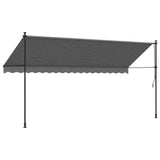 Retractable Awning Anthracite 400x150 cm Fabric and Steel 368742