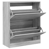 Shoe Cabinet Grey Sonoma 80x34x96.5 cm Engineered Wood 839971