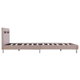 Bed Frame with LED without Mattress Cappuccino 135x190 cm Double 281043