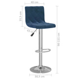 Bar Stools 2 pcs Blue Velvet 333691