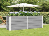 Planter Light Grey 160 x 40 x 75 cm Steel 42018135