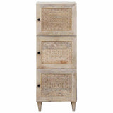 Highboard White 40 x 33 x 110 cm Solid mango wood 4018145