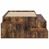 Storage Bed Frame with Storage Smoked Oak 90 cm Engineered Wood 3335585