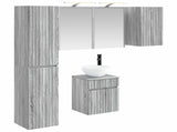 Bathroom Cabinet Set 5 pcs Grey Sonoma Engineered Wood 3407348