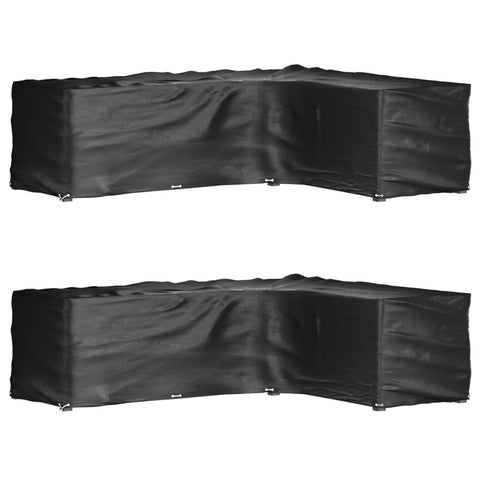 L-Shaped Garden Furniture Covers 2 pcs 18 Eyelets 285x220x80 cm 3155378
