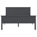 Bed Frame without Mattress Grey Solid Wood Pine 140x200 cm 322205
