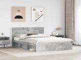 Bed Frame with Headboard Concerte 140 x 200 cm Solid Pine Wood 3411739