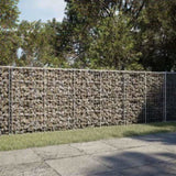 Gabion Basket with Cover 350x100x100 cm Galvanised Iron 3295195