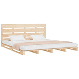 ZNTS Bed Frame without Mattress 160x200 cm Solid Wood Pine 3120142