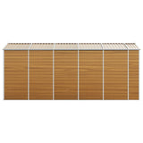 Garden Shed Light Brown Galvanised Steel 191x470x198 cm 3188279