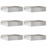 Lawn Edging 6 pcs Silver 50 x 50 x 13 cm Stainless Steel 874725