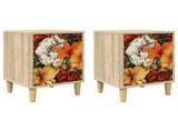 Bedside Cabinet GENNEP 2 pcs Sonoma Oak 36 x 33 x 50 cm 8007202