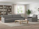 Sofa Set 2 pcs Cloud Grey Fabric 3433189