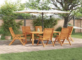 Garden Dining Set Folding 7 pcs Brown Solid Acacia Wood 3375627
