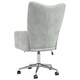 Relaxing Chair with Wheel Light Grey 69 x 61.5 x 102 cm Velvet 42022456