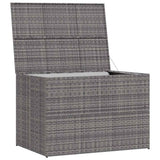 Garden Storage Box Grey 150x100x100 cm Poly Rattan 46467