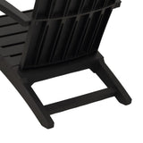 Garden Adirondack Chair Black Polypropylene Standard 364165