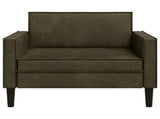 XL Armchair Army Green Faux Suede Leather 42043529