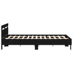 Bed Frame with Headboard Black oak 140 x 200 cm Engineered wood 3333947