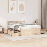 Bed Frame without Mattress 140x190 cm Solid Wood Pine 3282354