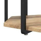 Side Table Set with Shelf 2 pcs Brown 869719