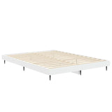 Bed Frame without Mattress White 135x190 cm Double Engineered Wood 832285