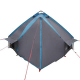 Teepee Tent 6-Person with Roof Blue and Grey 431 x 366 x 185 cm 42004072
