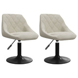 Swivel Dining Chairs 2 pcs Cream Velvet 335326