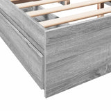 Bed Frame with Drawers without Mattress Grey Sonoma 160x200 cm 3280648