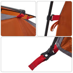 Camping Tent Dome 4-Person Grey and Orange Quick Release 4004244