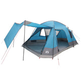 Cabin Tent with Roof Blue 12-Person Polyester and Steel 42028572