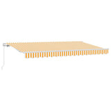 Retractable Awning Yellow 400 x 200 cm Fabric 3329789