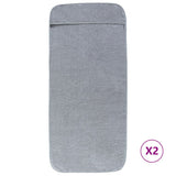 Beach Towels 2 pcs Grey 75x200 cm Fabric 400 GSM 362672