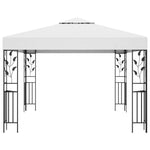 ZNTS Gazebo with LED String Lights 3x3 m White 3070311