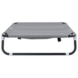 Dog Bed Folding Manual Light Grey 105 x 65 x 18 cm Steel 42008218