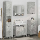 Bathroom Furniture Set Concrete Grey Engineered wood, Metal 3393116