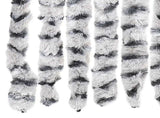 Fly Curtain Light Grey and Dark Grey 90x200 cm Chenille 377396