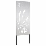 Garden Privacy Screen Silver 50 x 140 cm Stainless steel 876277