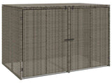 Box Garbage Bin Box 2 pcs Grey 130 x 80 x 115 cm Polyethylene 42008243