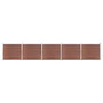 ZNTS Fence Panel Set WPC 872x146 cm Brown 3070454