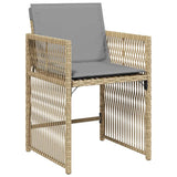 Garden Dining Set 9 pcs Beige Poly Rattan 3380796