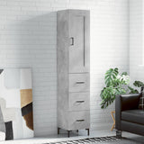 Highboard Concrete Grey 34,5x34x180 cm Engineered Wood 3200197