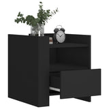 Bedside Cabinet Black 45x50x50 cm Engineered Wood 848277