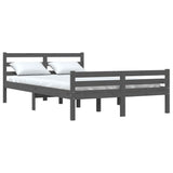 Bed Frame without Mattress Grey Solid Wood 140x190 cm 814801