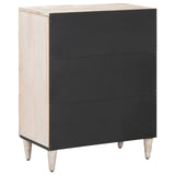 Storage Sideboard White 60 x 33.5 x 75 cm Solid Mango Wood 4018370