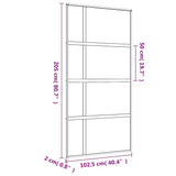 Sliding Door Gold 102,5x205 cm Frosted ESG Glass and Aluminium 155195