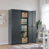 File Cabinet Anthracite 105x40x180 cm Steel 339771