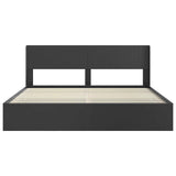 Bed Frame with Storage and Headboard Black 180 x 200 cm 3414282